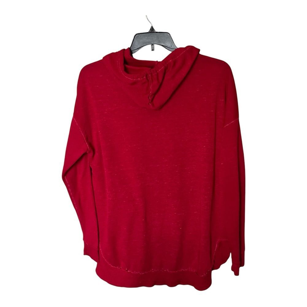 French Laundry Sweatshirt Project Red Long Sleeve Thin Hooded T-Shirt Size 1X - Picture 2 of 12